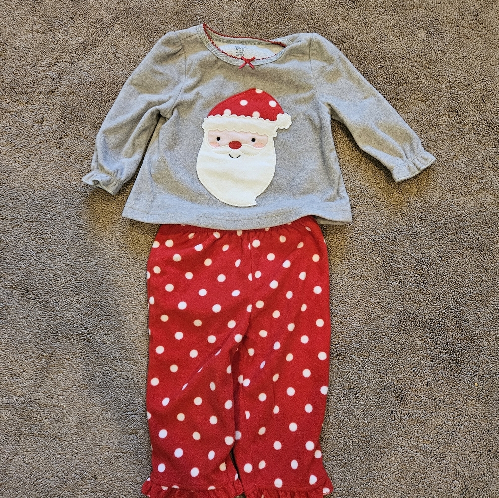 Just One You Girls Christmas fleece outfit
